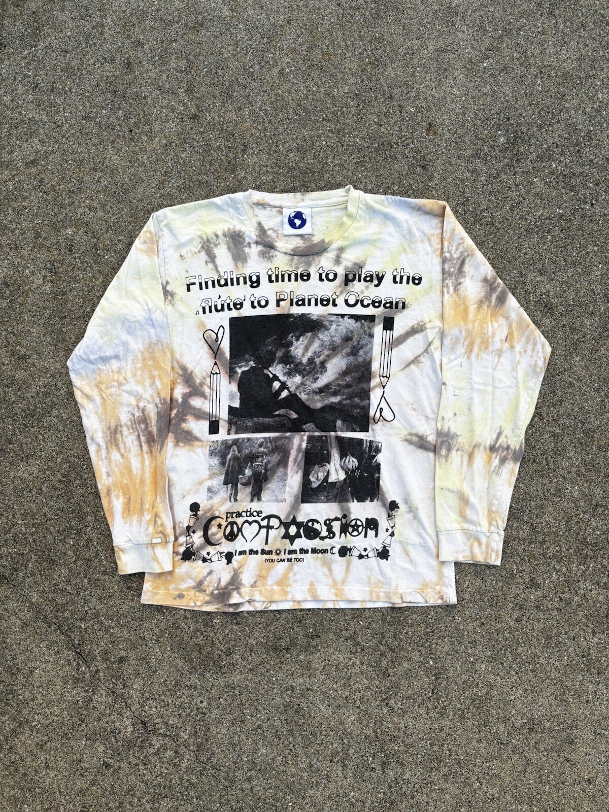 Online Ceramics Finding Time To Play The Fruit Tie Dye Long Sleeve Shirt Size S-image