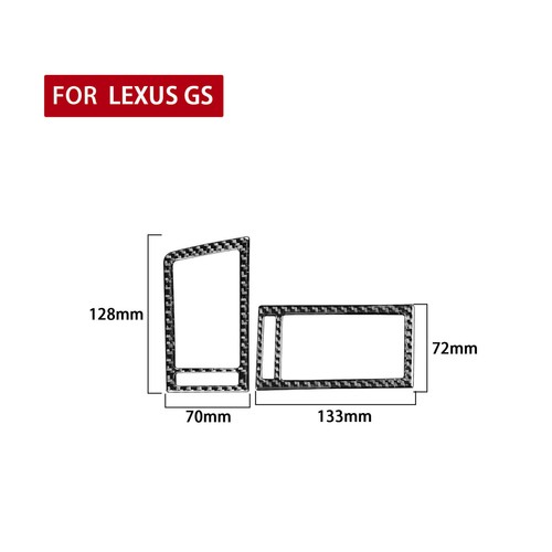 Cubierta de salida de ventilación de aire para tablero de instrumentos de fibra de carbono 2 piezas para Lexus GS 2006-2011 - Imagen 2 de 11