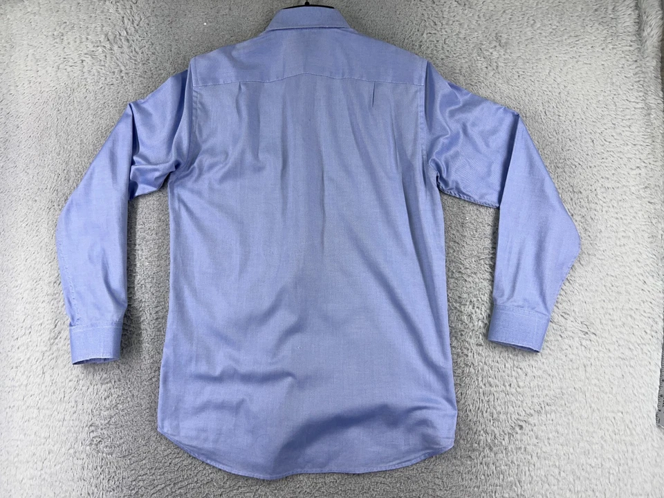 Cartier Uniforms Shirt Adult 38 Blue Button Up 100% Cotton Long Sleeve - Image 2 of 4
