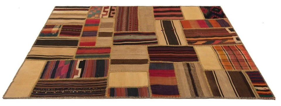 Kelim Patchwork 180x121 cm Handgewebter Perserteppich-Orient,kilim,Carpet,Rug - Bild 4 von 4