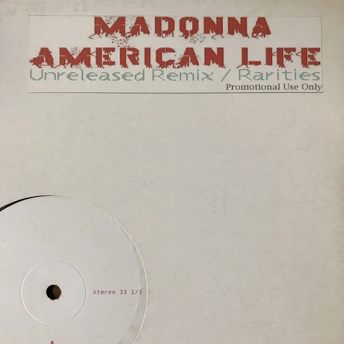 [Rare Japan Promo Vinyl] MADONNA - American Life Unreleased Remix / Rarities TLC
