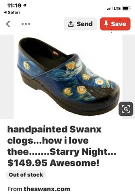 the swanx hand painted clogs