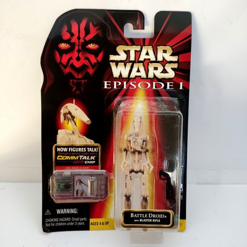 Figurine Star Wars Battle Droid Avec Blaster Rifle - Kenner 1999 - En Bon état - Occasion
