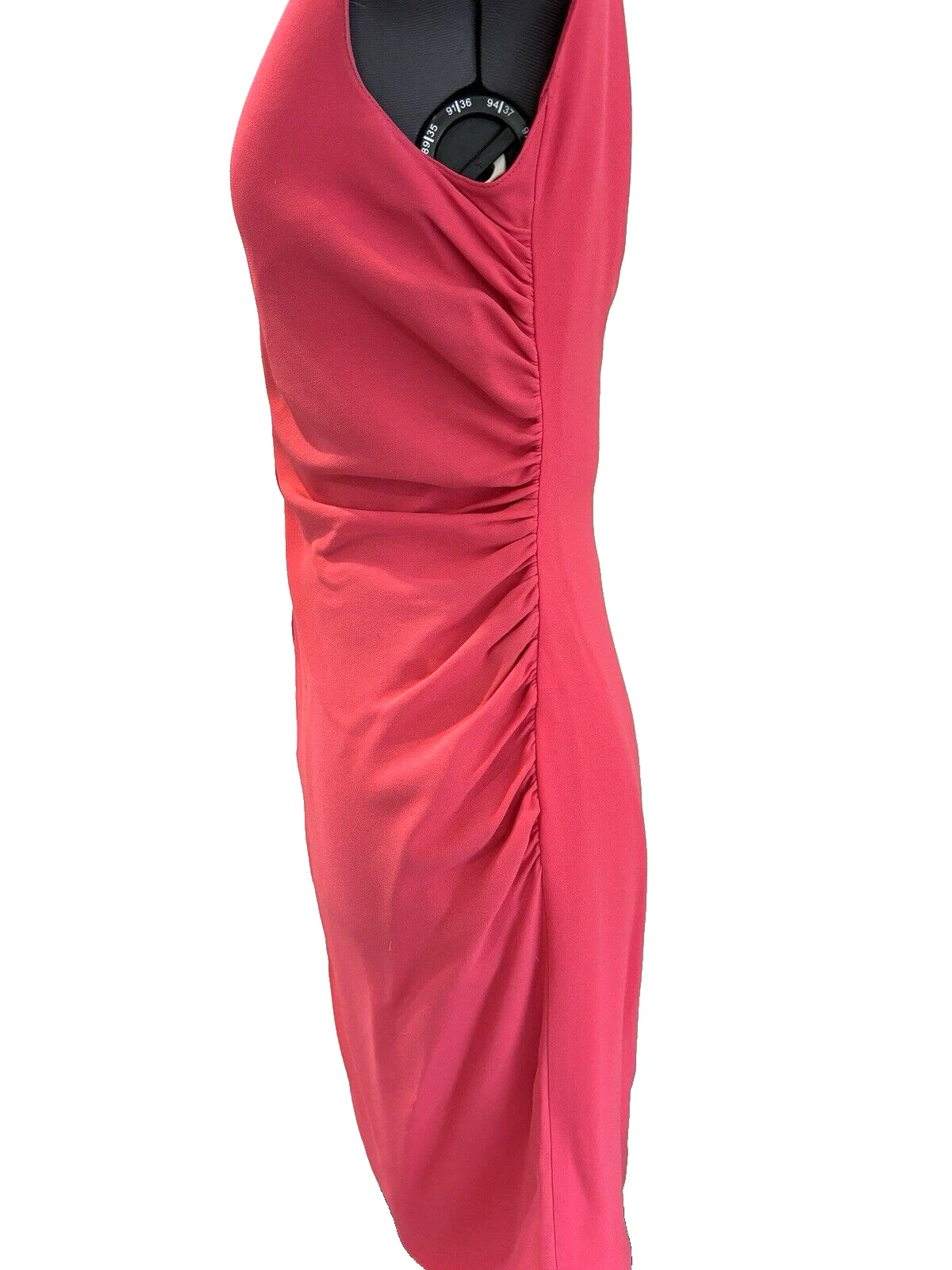 Abito Valentino Boutique fucsia increspato con zip sul davanti 6