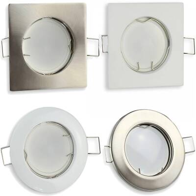 6x LED Einbaustrahler Set GU10 230 Volt 1-9W rund eckig Einbauspot 60mm Leuchte