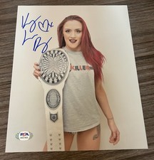 Kay Lee Ray Alba Fire Signed 8x10 WWE NXT TNA PSA CERTIFIED