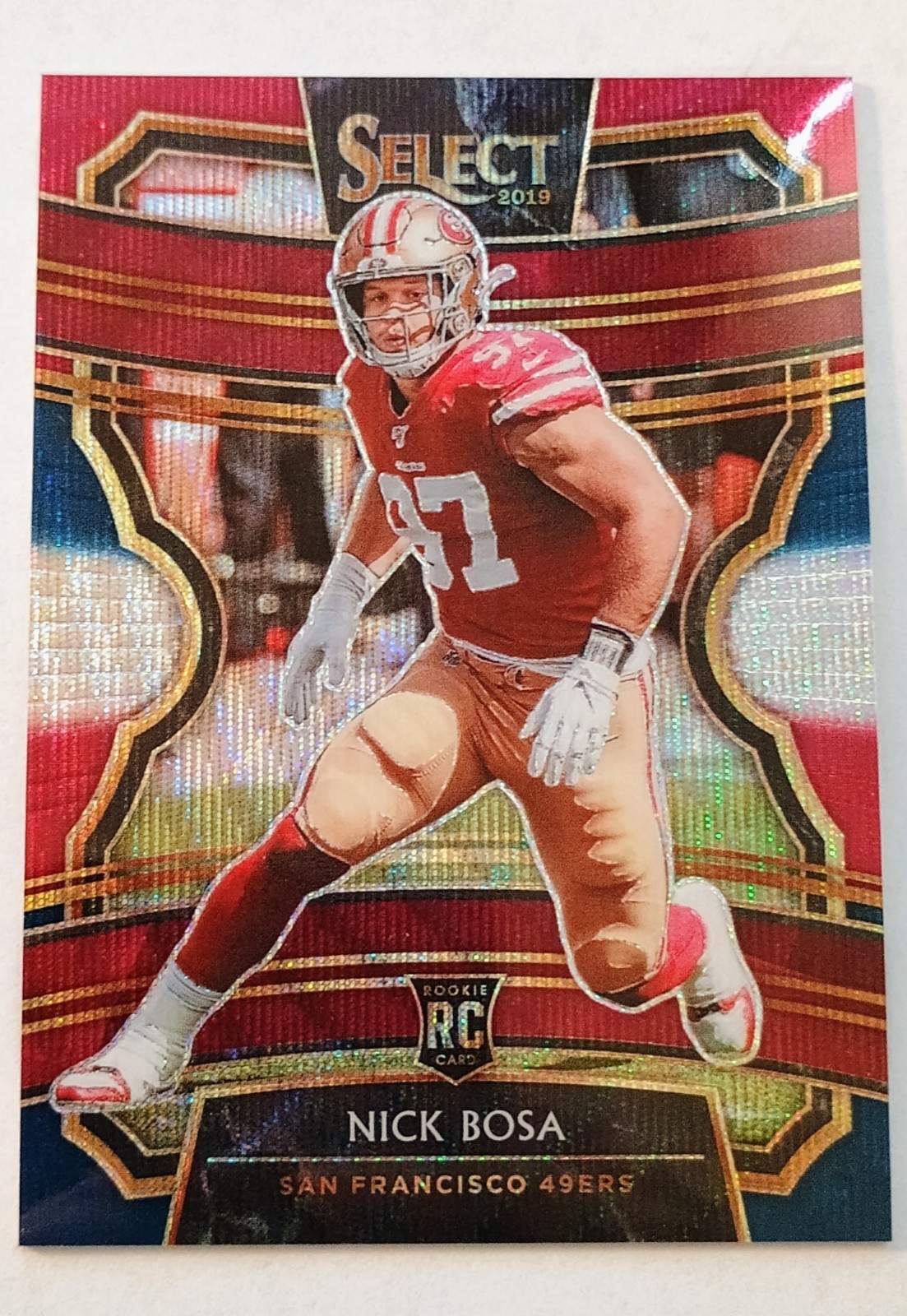 Nick Bosa 2019 Panini Select - Concourse #48 Tri-Color Prizm /199 (RC)