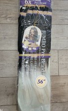 Sweetie Jumbo Pre-Stretched Braiding 56" Color T1b/Silver