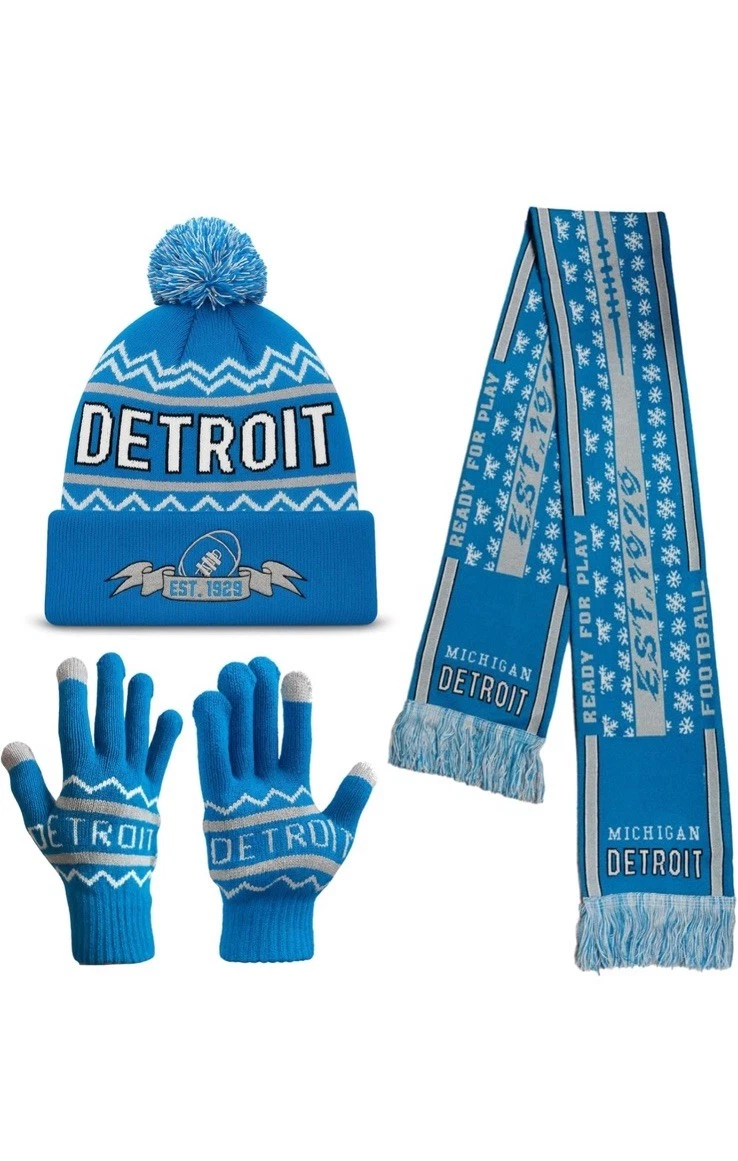 Men's Detroit Touchscreen Fair Isle Knit Wrist Gloves, One Size, Blue/Gray
Opens in a new window or
