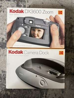 Kodak DX3600 Zoom + Camera Dock OPEN BOX COMPLETE Y2K Digital Camera Retro