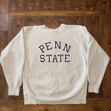Penn State Men  s XL Gray Pullover College Sweatshirt USA Made Vintage 90  s