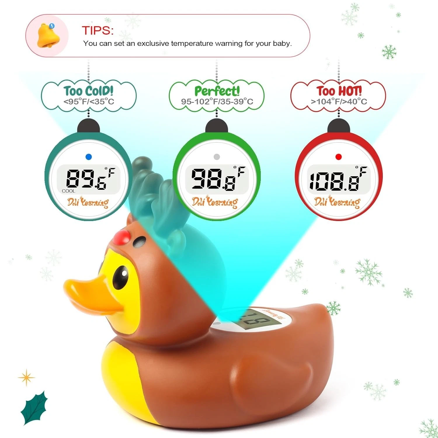 Doli Yearning Upgrade Baby Bath Thermometer Gifts for Baby - Baby Safety Duck