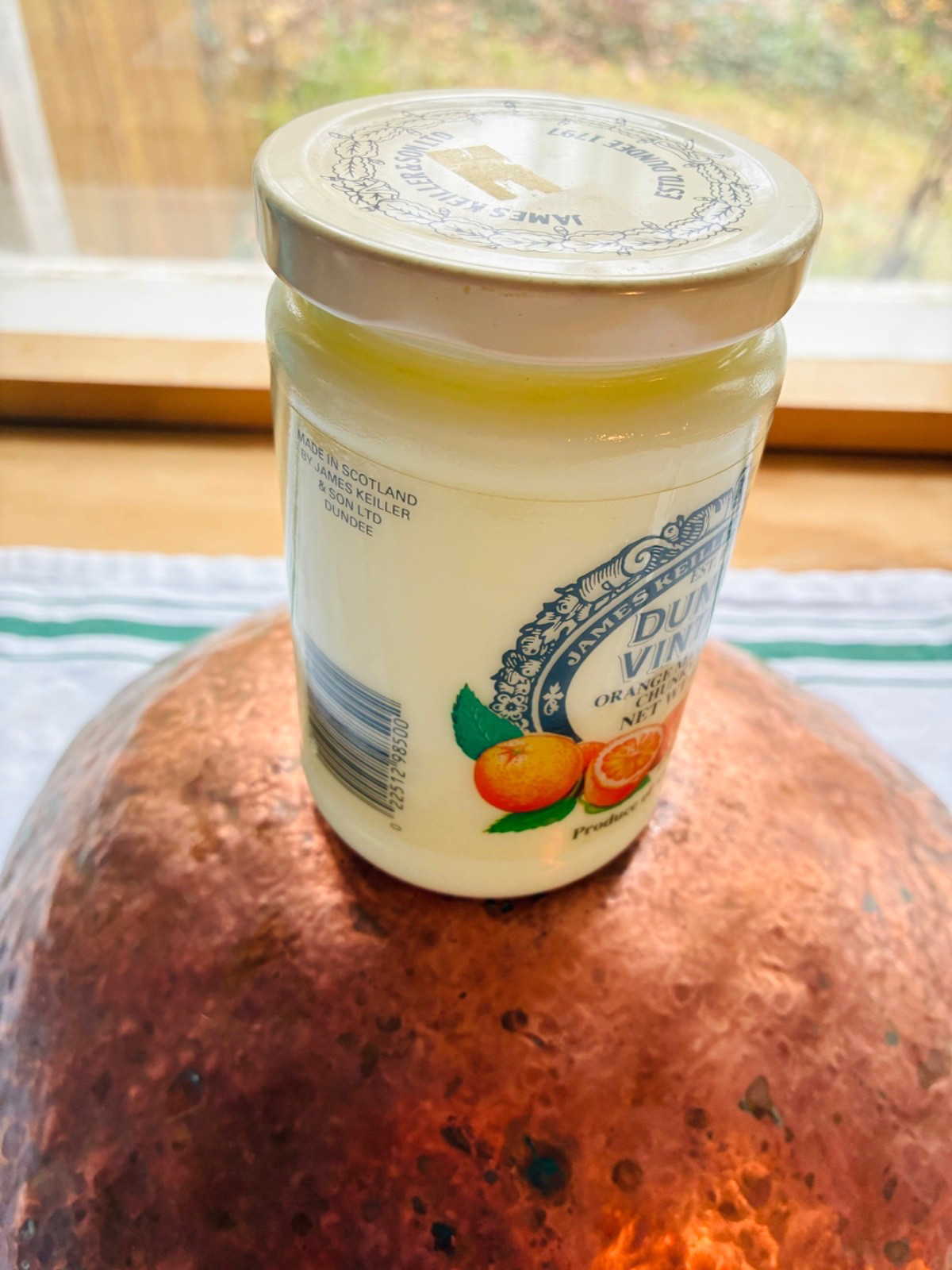 Vintage James Keiller & Son ORANGE MARMALADE CHUNKY CUT JAR  Dundee Scotland