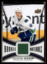 2013-14 Upper Deck Rookie Materials Nicklas Jensen Vancouver Canucks #RM-NJ