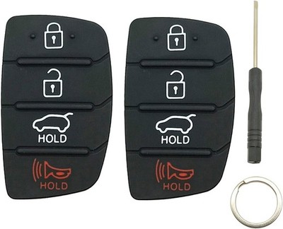 Replacement Key Fob Button Pad for 4-Button Flip Folding Keyle Model: 4 Button