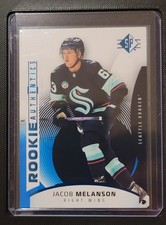 2025-26 SP Hockey - Rookie Authentics - Blue Parallel - Jacob Melanson #110