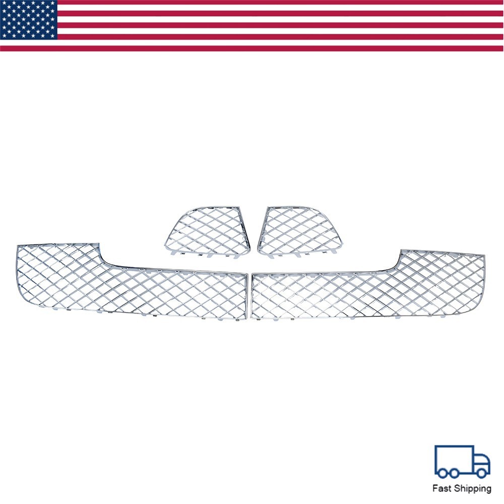 Bentley Continental GT 2012-2015 Lower Bumper grilles 4 pcs Chrome