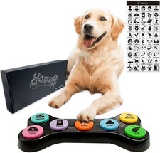 Dog Buttons for Communication 7 in 1 Dog Talking Button Set Recordable Trai