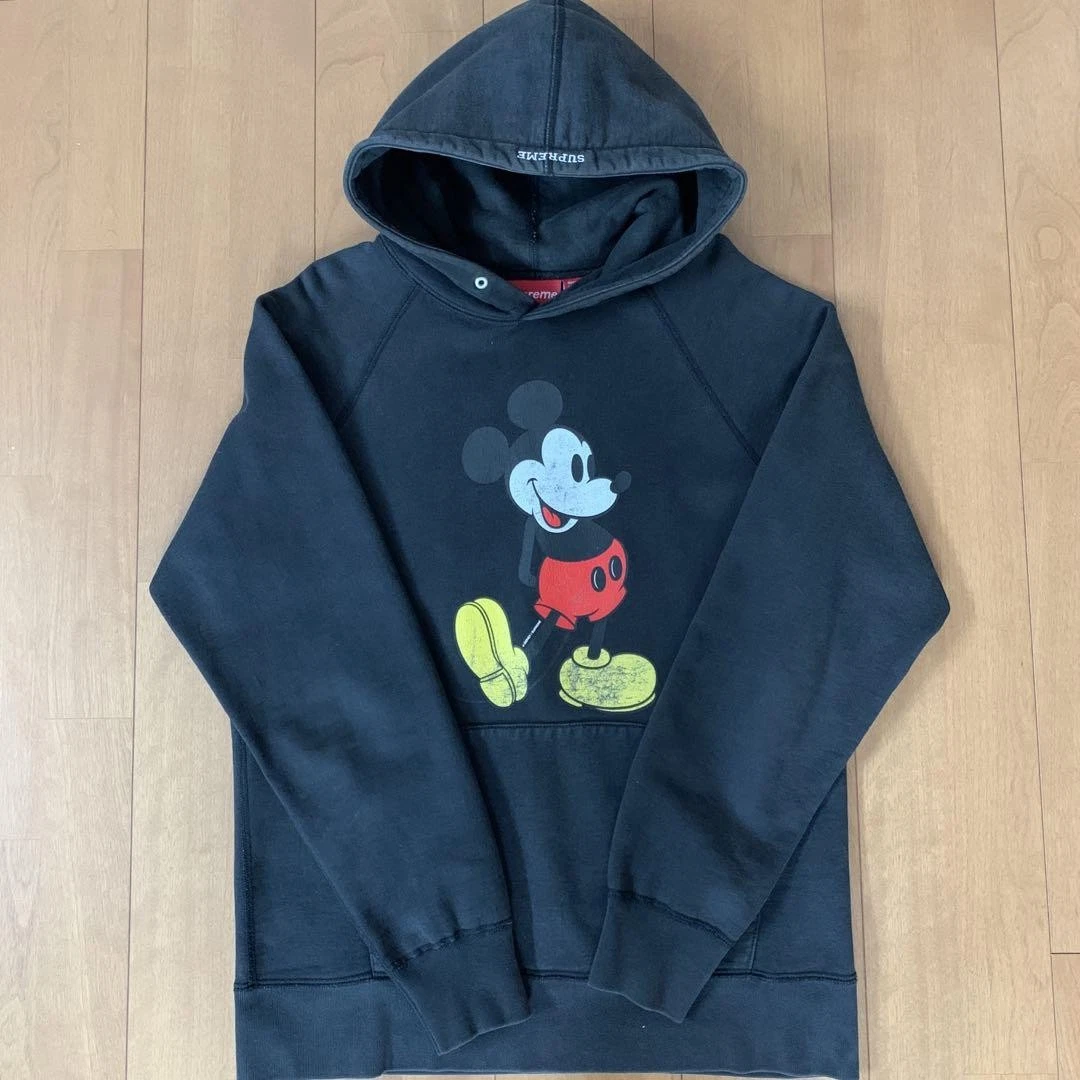 Sweat à capuche homme Supreme M Mickey Mouse Disney iconique streetwear rare limité fabriqué aux États Unis
