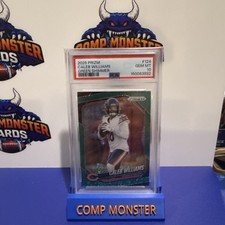 CALEB WILLIAMS 2025 PANINI PRIZM #124 FOTL GREEN SHIMMER /5 PSA 10 BEARS SSP 💎
