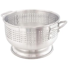 CRESTWARE ACOL12M Colander,7 3/4 in H,Aluminum 45GG89