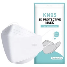 White KN95 Protective 5 Layer Face Mask BFE 95% Disposable KN95 Mask 50 PCS