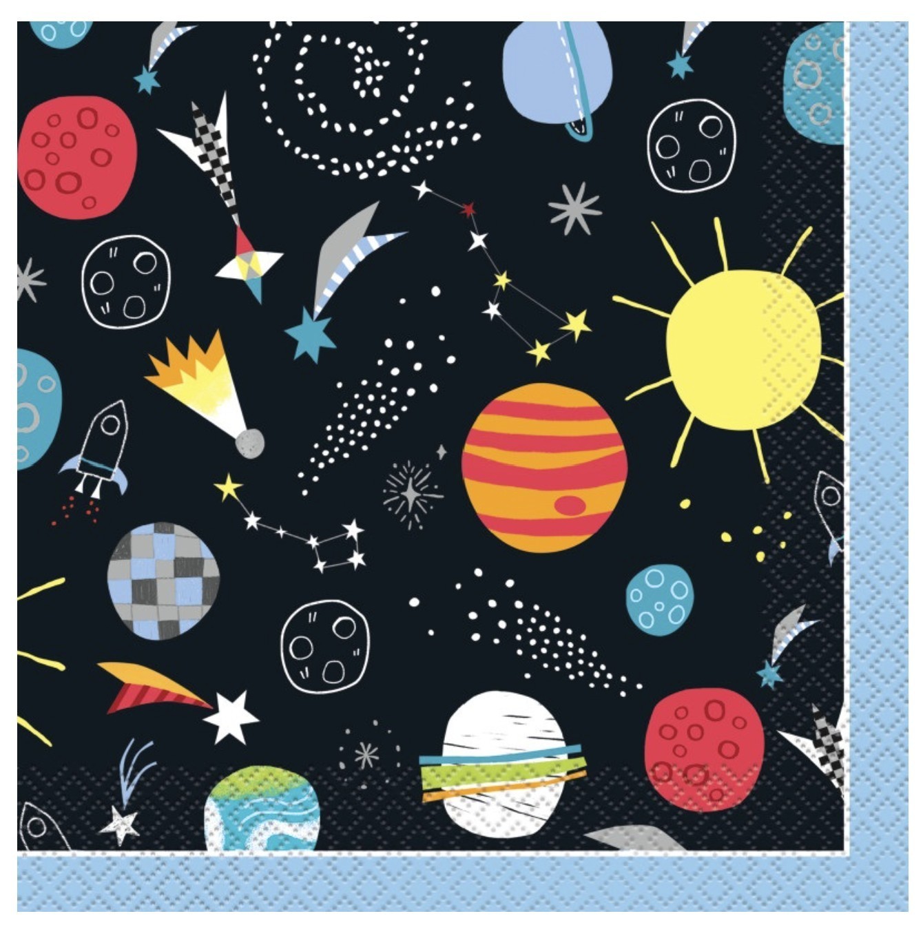 48 Outer Space Party Napkins Space Theme Paper Serviettes for Kids Birthday