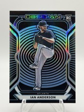 Ian Anderson 2021 Chronicles Obsidian Electric Etch Carolina Blue #60 Braves RC