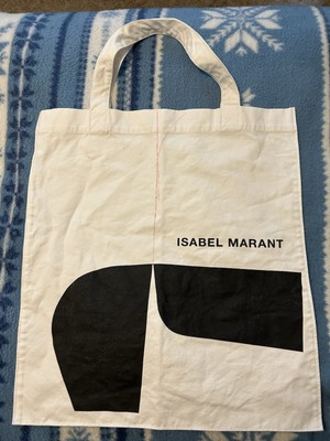 Isabel Marant  Large Tote  Logo Bag  Heavy Cotton  In White