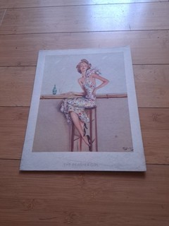CARTON PUBLICITAIRE EAU DE SOURCES PERRIER JEAN GABRIEL DOMERGUE
