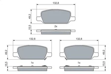 Brake pad set, disc brake Bosch 0 986 460 086