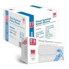 Intco Medical BMPF3002 Hybrid Exam Gloves Blue - Pack of 1000 - Medium