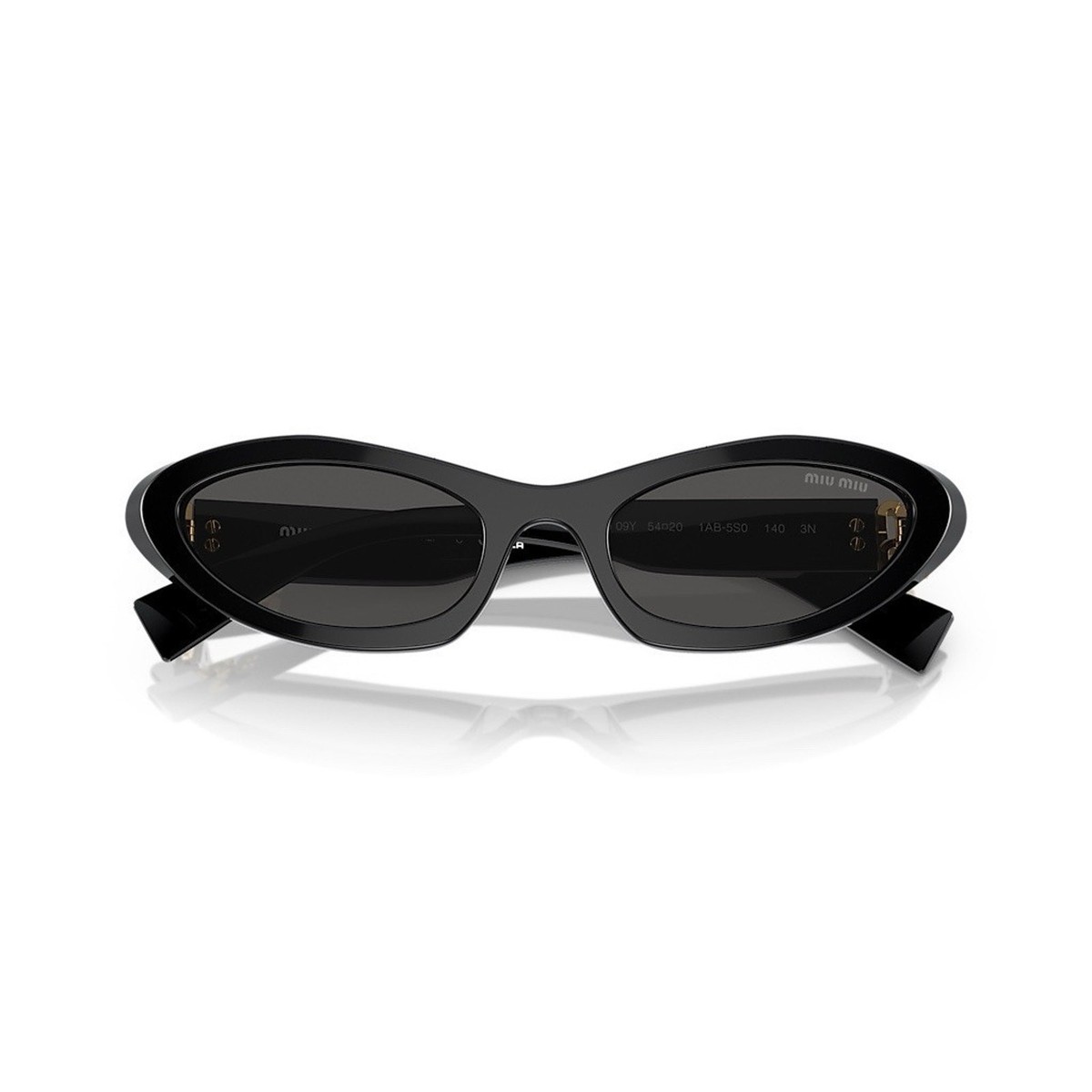 miu miu ブラック サングラス 148-20-135 Miu Miu MU 09YS 1AB5S0 Black Gold Women Sunglasses for sale