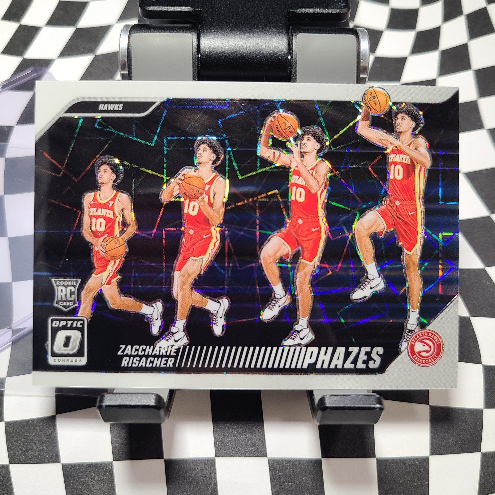 2024-25 Donruss Optic Zaccharie Risacher Phazes SSP Case Hit Rookie RC #21