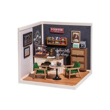 Robotime DW001B Rolife Daily Inspiration Cafe Plastic DIY Miniature House Kit