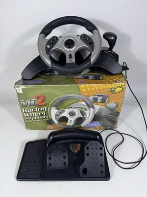 XBox OG Mad Catz MC2 Accudrive Racing Steering Wheel & Pedals in Original Box