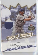2002 Fleer Focus Jersey Edition Kings of Swing 44/100 Shawn Green Patch s7f