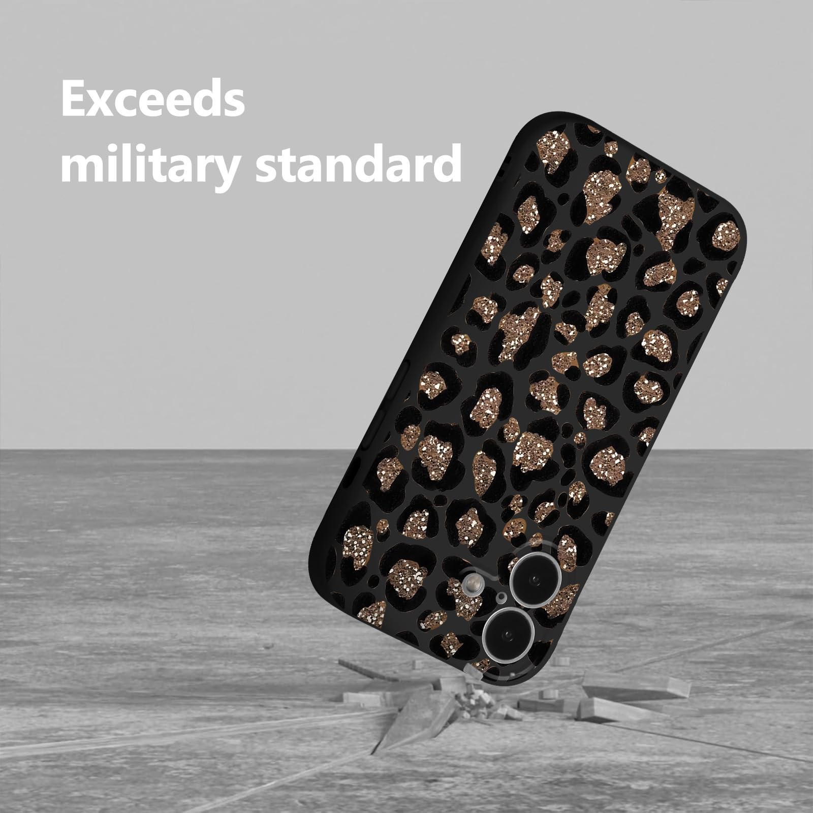 Coque iPhone 16 magnétique léopard en silicone antichoc