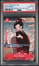 PSA 10 - Nico Robin OP01-017 Promo - One Piece English 1st Anniversary Set 2024