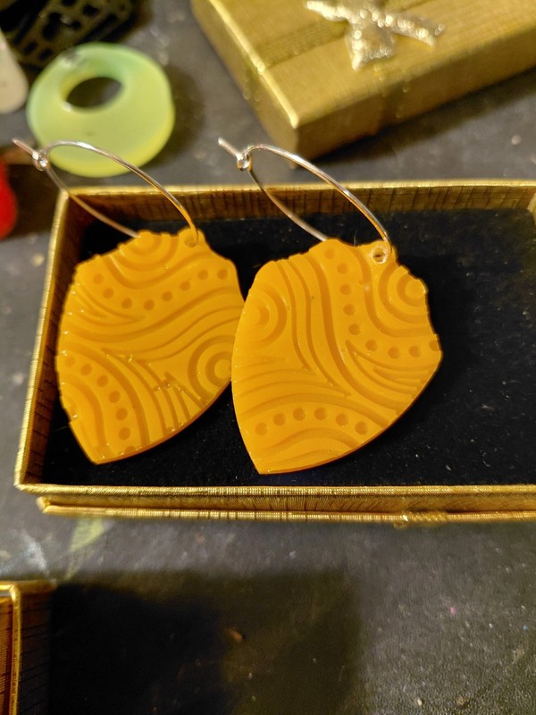 Handmade Resin Hoop Earrings