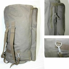 Cotton Zip Up Duffel Bag - 120L Olive, Heavy Duty & Used With Defects