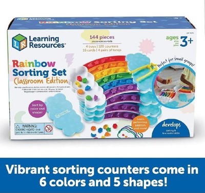 Learning Resources Rainbow Counting Set Classroom Edition. Open Box 3 Trays