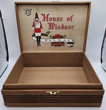 Vintage House Of Windsor Palmas 15 Cent Wood Cigar Box 1960s MCM