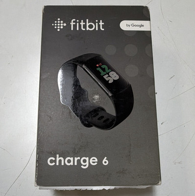 Fitbit Charge 6 GPS Heart Rate & Sleep Tracker, Black, Android/iOS w/ Guide