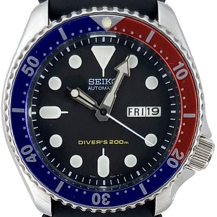 Vintage SEIKO PEPSI SKX007 Genuine "Timeworn" dial, 7S26-0020 case & movt.