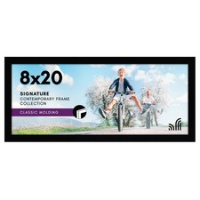 Americanflat 8x20 Black Picture Frame, Shatter-Resistant Glass, Signature