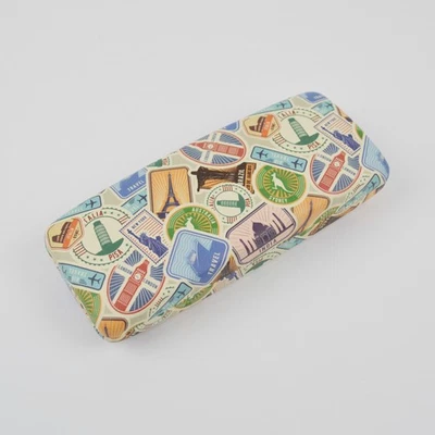 Brillenetui - Hartschale - Etui - Brillencase - Brillenbox - Travel Reisesticker - Bild 1 von 3