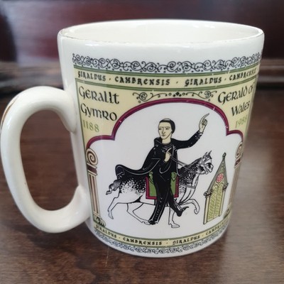 Royal Worcester Spode Palissy Cadw Gedenktasse Gerald Of Wales