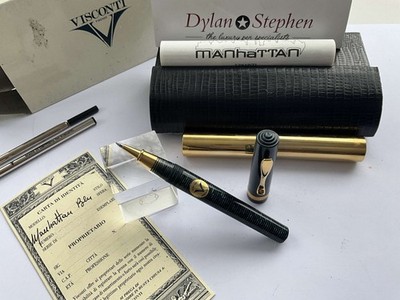 Visconti Manhattan Blau Zelluloid Tintenroller NEU