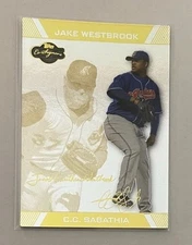 CC Sabathia Jake Westbrook 2007 Topps Co-Signers Silver Gold Card 50/125